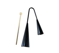 HOMOBABE Campana Agogo Doble con Palillo de Madera Instrumento Percusión Infantil Educativo Samba Yoruba Fácil Manejo