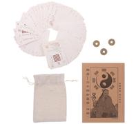HOMOBABE Cartas de I Ching 64 Hexagramas para Principiantes, Juego de Tarot Guía y Monedas de Prosperidad Chinas, Accesorios de Adivinación Feng Shui para Autodescubrimiento y Cultura