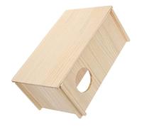 HOMOBABE Casa de Madera para Hámster y Refugio de Madera para Mascotas Pequeñas Privado Seguro y Cómodo para Dormir y Accesorios para Hámster y Jerbos