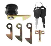 HOMOBABE Cerradura para Baúl de Scooter y Motocicleta Eléctrica, de Aleación de Zinc Resistente, 1 Juego y 4 Ganchos, Bloqueo Antirrobo para Caja Lateral, Kit Seguro para Almacenamiento