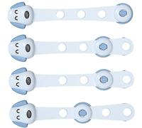 HOMOBABE Cerraduras de Seguridad y Protección contra Pellizcos 4 Piezas para Bebés y Niños de Abs Diseño Desmontable para Refrigeradores y Ventanas