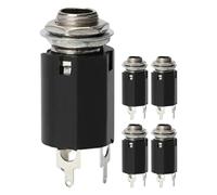 HOMOBABE Conectores Jack Metálicos para Guitarra Eléctrica 635 MM 5 Piezas Tomas Resistentes de Plástico y Metal Repuestos para Accesorios de Guitarra Enchufes para Instrumentos