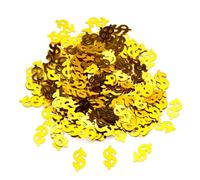 HOMOBABE Confeti Decorativo Forma de Símbolo de Dólar de Mesa Dorado 100 Piezas de Plástico para Fiesta de Cumpleaños y Decoración Navideña Elegante