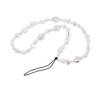 HOMOBABE Cordón Para Teléfono Móvil Perlas De Imitación Para Mujer, Correa De Muñeca Desmontable, Decoración Bohemia, Tamaño Corto, Color Perla Falsa, Accesorio Anti-pérdida Para Uso Diario