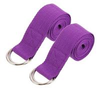 HOMOBABE Correa de Yoga Elástica 2 Piezas 183 CM Banda de Resistencia Reutilizable para Estiramientos y Ejercicios de Pilates Color Púrpura Accesorios Ligeros para Gimnasio y Hogar