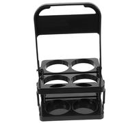 HOMOBABE Cubeta Plegable para Botellas de Cerveza Soporte de Almacenamiento Manual para Uso Diario Portabebidas Práctico y Resistente para Fiestas y Reuniones Color Negro