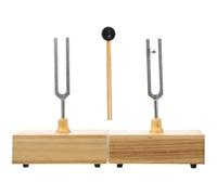 HOMOBABE Diapasón Instrumento Estable y Ajustable con Base de Madera y Martillo para Experimentos Acústicos Físicos para Enseñanza y Pruebas en Física