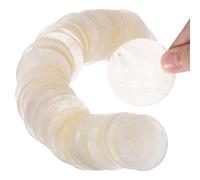 HOMOBABE Discos Redondos de Conchas Naturales de Mar 50 Mm con Dos Agujeros 50 Piezas para Joyas de Conchas y Adornos Colgantes Redondas para Manualidades y Decoración DIY