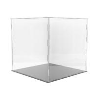 HOMOBABE Estuche de Acrílico Transparente 26,5x26,5x25,5 Cm para Exhibición y Almacenamiento de Baloncesto, Fútbol y Voleibol, Caja Multiusos Antidespolvo para Uso Hogar y Tiendas