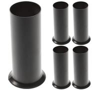 HOMOBABE Fundas Metálicas para Velas 30x80 Mm Negras, 6 Piezas, Mangas para Portalámparas de Araña, Cubiertas Decorativas para Bases de Lámparas Colgantes, Soporte Estable para Candelabros