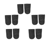 HOMOBABE Fundas para Dedos para Juegos de Pantalla Táctil, Cubiertas Transpirables de Cobre Ultrafino, Tamaño Único Elástico, 10 Piezas Negras para Gamers Móviles