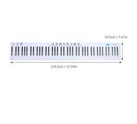 HOMOBABE Guía de Teclado de Piano de 88 Teclas en Papel PVC Tabla Didáctica para Principiantes Notas de Pentagrama Escala Inglesa y Alteraciones Soporte Educativo para Estudiantes y