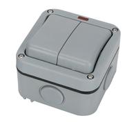 HOMOBABE Interruptor Eléctrico Exterior Botón Pulsador Resistente al Agua para Jardín y Piscina Contacto Momentáneo para Sistemas de Control de Uso Lluviosos
