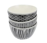 HOMOBABE Juego de 3 Tazones de Cerámica Japonesa Negros de 360ml Superficie Lisa y Diseño Elegante para Sopa y Arroz en Cocina Casera