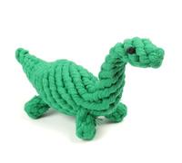HOMOBABE Juguete Ayuda a Limpiar Dientes en Forma de Dinosaurio de Cuerda para Perros Verde, de Algodón Resistente y Fortalecer la Relación para Cachorros y Perros Pequeños