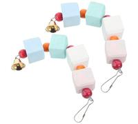 HOMOBABE Juguete Colgante para Pájaros Bloque Mineral para Masticar Que Previene Mordeduras 2 Piezas de Colores Aleatorios para Jaulas de Aves Color Aleatorio