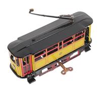 HOMOBABE Juguete de Cuerda de Hierro Diseño Vintage, Pequeño Carrito Trolley Negro Reutilizable Esquinas Redondeadas Adecuado para Decoración y Colección