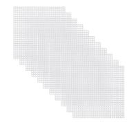 HOMOBABE Láminas de 8x8 Cm 30 de Lona de Malla Plástica de Color Cuadrada Material Plástico Superficie Lisa Adecuado para Posavasos para Punto de Cruz y Manualidades