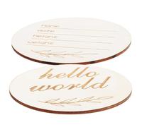 HOMOBABE Letrero de Madera en Color Marrón Nombre Personalizado 2 Piezas Minimalistas Recuerdo Especial para Anuncio de Nacimiento de Ñiño para Padres Primerizos