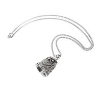 HOMOBABE Llavero Vintage de Campana de Búho Punk de Acero Inoxidable, Timbre Decorativo para Motocicleta y Bicicleta, Llavero Colgante Pequeño y Portátil, Accesorio de Buena Suerte