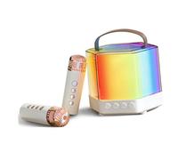 HOMOBABE Máquina de Karaoke Portátil Mini con Micrófono y Altavoz Set Inalámbrico para Niñas para Fiestas y Reuniones Sonido y Compacto