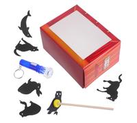 HOMOBABE Marionetas de Sombras Chinas Educativas para Niños, Kit DIY de Teatro Portátil, Material Sencillo, Juego Creativo para Contar Historias, Escenario Interactivo, 1 Color Aleatorio