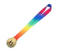 HOMOBABE Medalla Deportiva para Actividades al Aire Libre con Diseño Inspirado en Maratón, Aleación de Zinc Dorado y Cordón Seguro Cuello, Adecuado para Premiar Competiciones