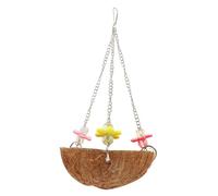 HOMOBABE Nido De Pájaro Natural y Casa Colgante para Loros, Artesanal, Ligera y Pequeña, Hecha De Cáscara De, para Jaula y Descanso De Periquitos El Hogar