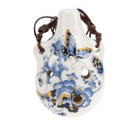 HOMOBABE Ocarina para Principiantes de Cerámica Portátil 6 Agujeros, Sonido Bello y Estilo Retro Único para Instrumentos Musicales de Viento Alto
