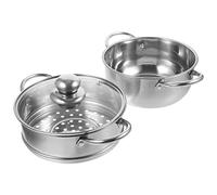 HOMOBABE Olla Vaporera Inoxidable Cacerola para Sopa Mango Ergonómico Resistente Corrosión Artículos de Cocina para Cocinar al Vapor 1 Pieza