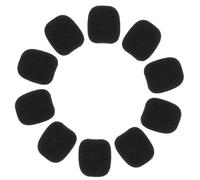 HOMOBABE Parabrisas de Espuma para Micrófono Diadema y Solapa, 30 Piezas, Tamaño 28x23x8 Mm, Color Negro, Accesorios Antiviento para Grabación en Sala de Conferencias y Reuniones