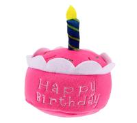 HOMOBABE Pastel De Cumpleaños para Perros De Peluche Chirriante Juguete De Cumpleaños para Mascotas Atrae La Atención y Combate La Soledad del Perro Material Suave y Duradero
