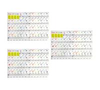 HOMOBABE Pegatinas de Pvc para Teclado de Piano para Principiantes, 3 Piezas Impermeables que Desarrollan Hábitos de Práctica Musical