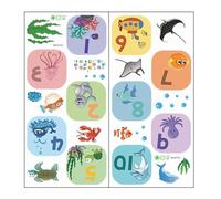 HOMOBABE Pegatinas Suelo del Juego Diseño de Mundo Submarino, Adhesivas de Pvc, Impermeables y Desmontables para Pasillos y Jardines de Infancia