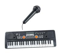 HOMOBABE Piano Eléctrico Infantil Multifunción Teclas con Micrófono Juguete Musical Inteligente para Desarrollo de Habilidades Motoras y Coordinación Mano-Ojo Regalo Educativo para