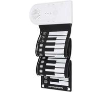 HOMOBABE Piano Material 49 Electrónico de Teclas Enrollable Portátil Altavoz Incorporado y Silicona Negro para Adultos