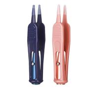 HOMOBABE Pinzas para Limpiar la Nariz del Ñiño con Luz LED Punta Redonda de Silicona Suave 2 Unidades Rosado Dorado Azul Clip de Limpieza Nasal Seguro y Cómodo para Cuidado Infantil