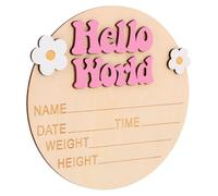 HOMOBABE Placa De Anuncio Para Nacidos Decoración De Guardería Cartel De Para Bebés Accesorios Para Fiestas De Primer Cumpleaños Para Showers y