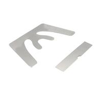 HOMOBABE Placa de Mordida Dental y Alta Estética 2 Piezas de Acero Inoxidable Bordes Lisos para Uso Profesional en Odontología