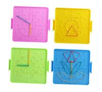 HOMOBABE Placa de Uñas Creativa 4 Piezas para Tablero de Matemáticas de 16Cm Herramienta de Enseñanza Doble Cara Juguete Educativo para Aprendizaje Casa y Escuela