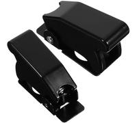 HOMOBABE Protector de interruptor 2 piezas de plástico negro para cubiertas de palanca con diseño resistente aplicable a interruptores en ambientes marinos