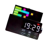 HOMOBABE Reloj Despertador Digital Altavoz Inalámbrico FM Negro