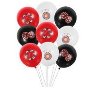 HOMOBABE Set de 12 Globos de Látex para Fiesta Temática de Dados y Cartas, Decorativos y Resistentes para Celebraciones Festivas y Eventos Obsequios