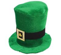 HOMOBABE Sombrero De Terciopelo Dorado Mini Sombrero De Copa Decoración Trébol Smo Adulto Fiesta Arriba Accesorios Sombrero Del Día De San Patricio Verde Tela