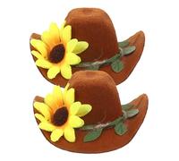 HOMOBABE Sombreros En Miniatura para Botella De Vino 2 Piezas Decorativas De Tela Duradera Diseño De Girasol Adornos para Fiesta Navideña y Eventos Festivos