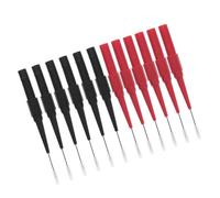 HOMOBABE Sondas de Prueba de Aguja Extendida para Multímetro, 12 Piezas (6 Rojas, 6 Negras), Puntas de Acero Inoxidable, Cables de Prueba Automotrices para Comprobador Eléctrico y Puesta