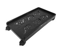 HOMOBABE Soporte para Caja de Computadora con Ruedas Giratorias, Base Móvil de PP 46x24,5x8 Cm Negra para Torre de Pc, Plataforma Estable para Oficina y Escritorio