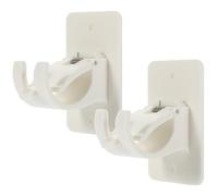 HOMOBABE Soportes para Barra de Cortina Adhesivos sin Taladro, Abs Resistente, 2 Piezas, Montaje en Pared, para Cortinas de Ducha y Toallas, Uso Multifuncional, Instalación Fácil