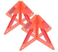 HOMOBABE Triángulos Reflectantes de Seguridad Juego de 2 Piezas de Plástico Rojo Diseño para Tractores y Remolques de Asistencia Vial para Carretera