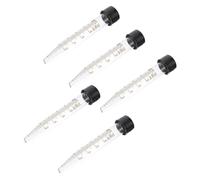 HOMOBABE Tubo de Centrífuga de Vidrio 10 Ml con Escala y Tapa de Rosca, Paquete de 5 Unidades, Fondo Cónico Transparente para Laboratorio de Biología Molecular y Bioquímica